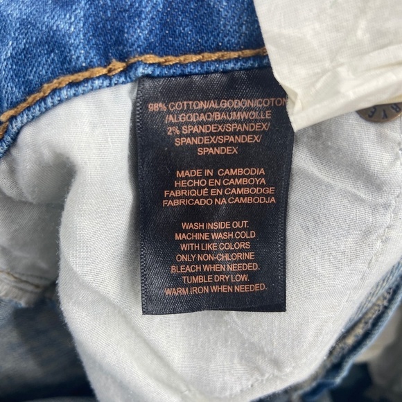 FRYE *FLAWED* Patchwork Ankle Zip Wide Leg Denim Jeans Size 10 - Picture 8 of 10